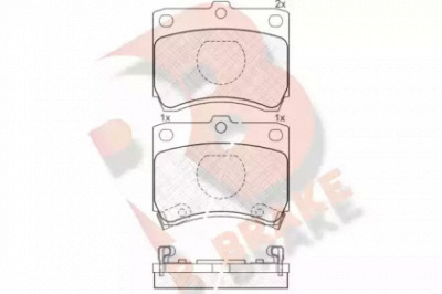 R BRAKE rb0969 -  Комплект тормозных колодок, дисковый тормоз